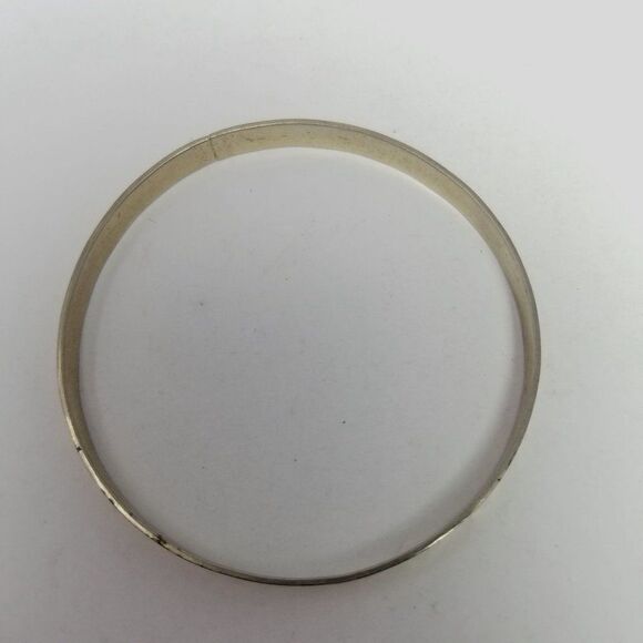 Vintage Starburst Floral Design Bangle Bracelet, Stacking, Metal, Estate - Picture 3 of 5